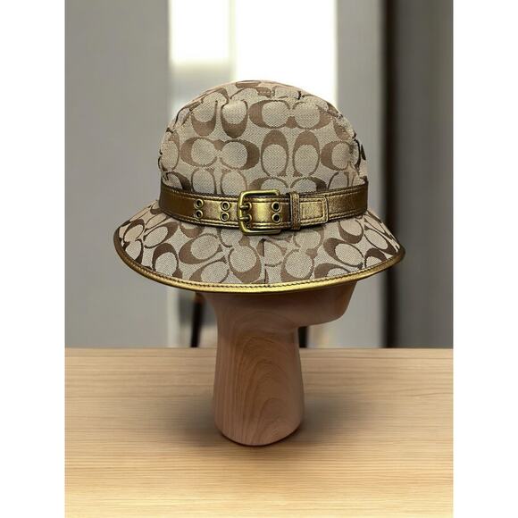 Y2K Coach Signature Buckle Fedora Hat Size P/S main image 7